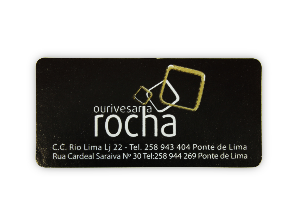 Sacoplex - Etiqueta Autocolante Ourivesaria Rocha